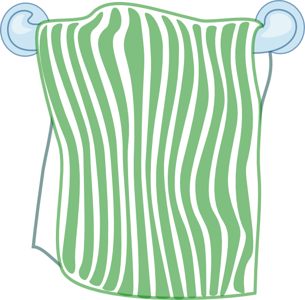 How To Set Use Bath Towel Clipart (600x590), Png Download