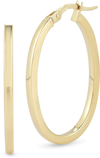 Roberto Coin Perfect Gold Hoops™ 18k Yellow Gold - Body Jewelry (1600x1600), Png Download