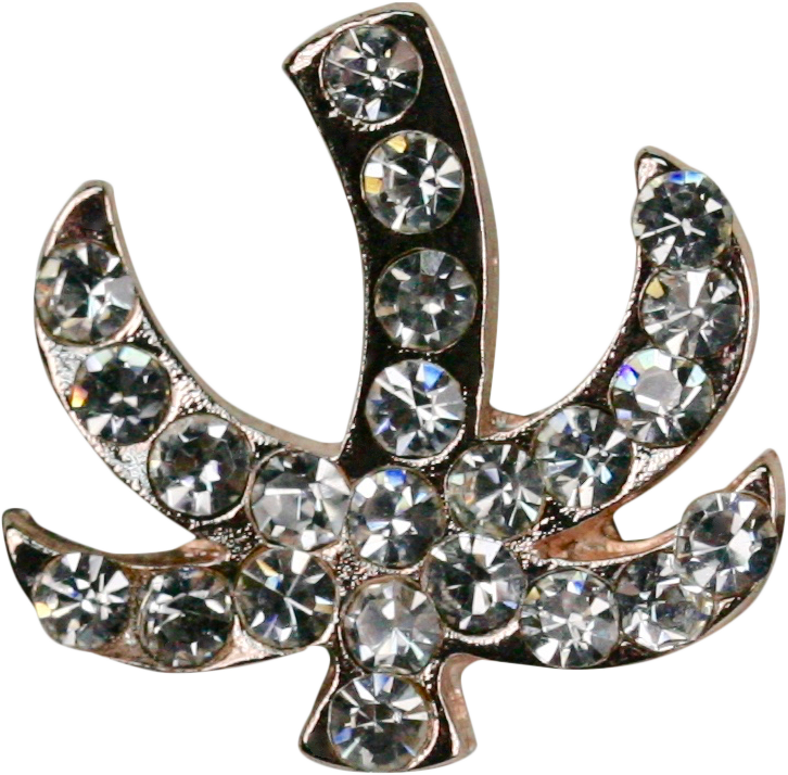 Crystals Palm Tree Rose Gold - Earrings (726x714), Png Download