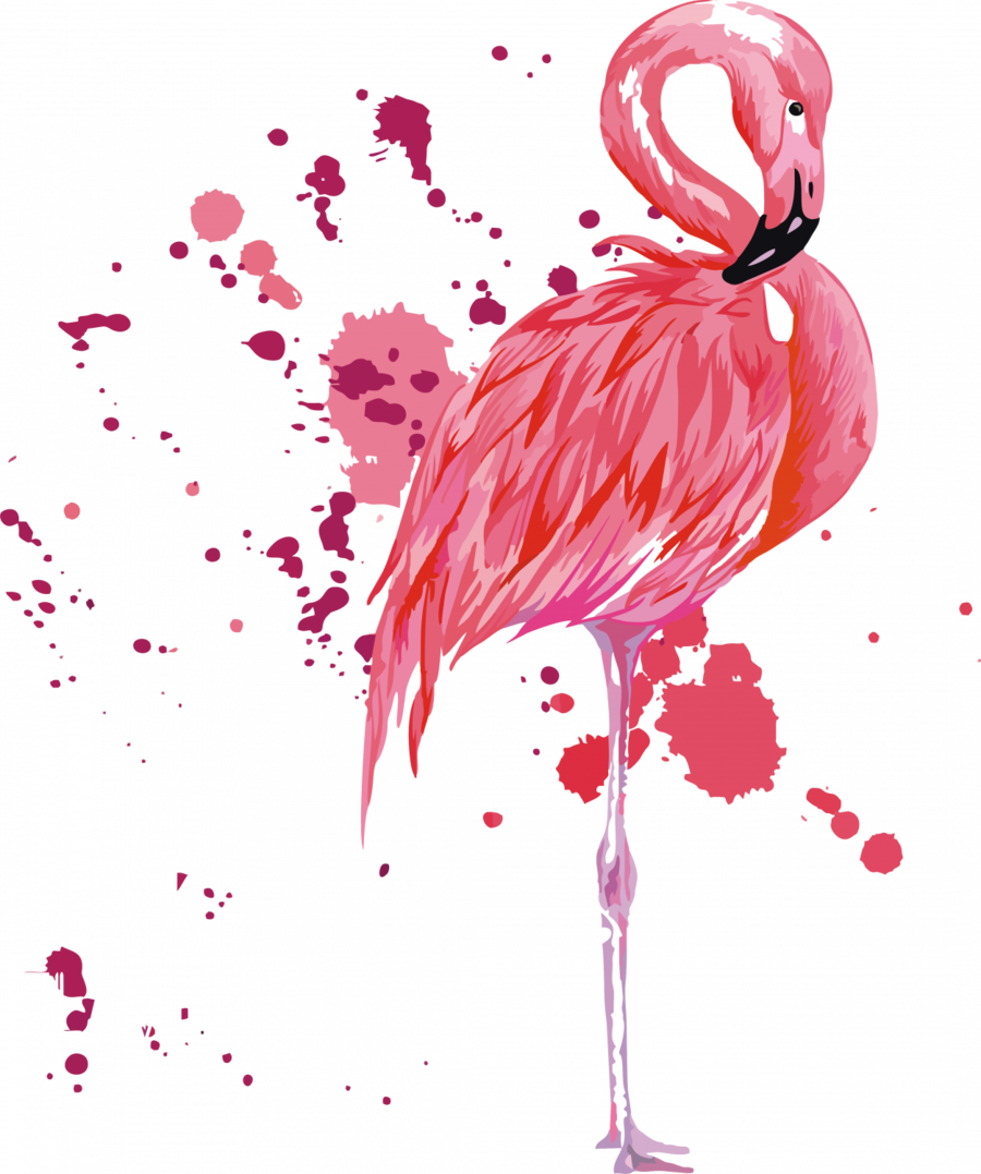 Diario 2017 2018 Tokidoki Clipart Diary Alpha Edition - Paint Splatter Flamingo (900x1077), Png Download