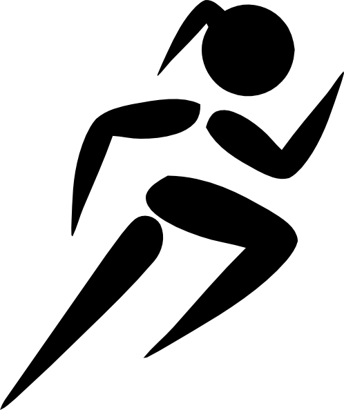 How To Set Use Girl Running Banner Clipart (498x594), Png Download