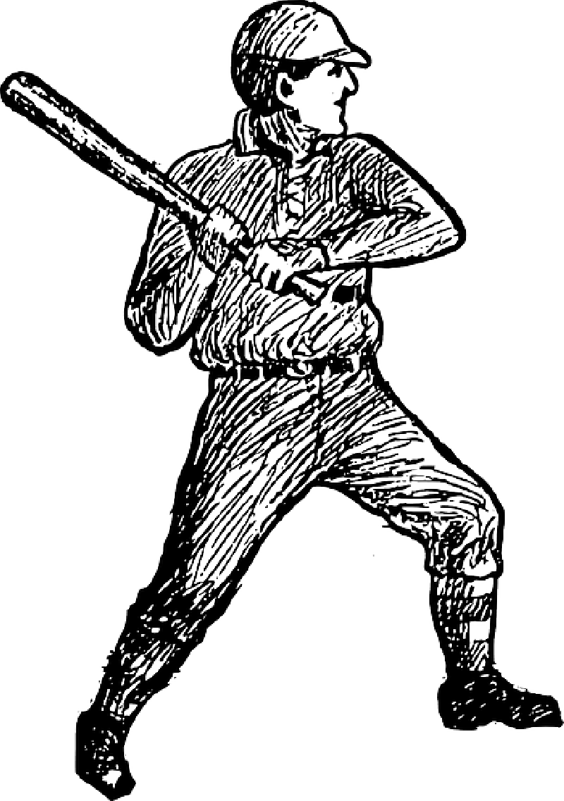 Mb Image/png - Baseball Art Public Domain (800x1137), Png Download
