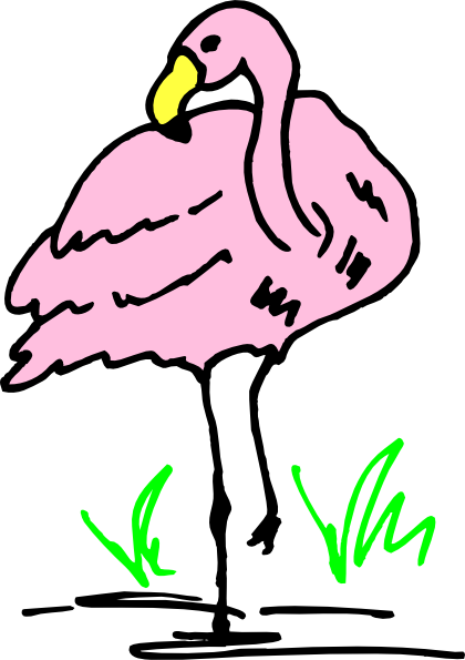 How To Set Use Flamingo Cartoon Art Svg Vector (420x595), Png Download