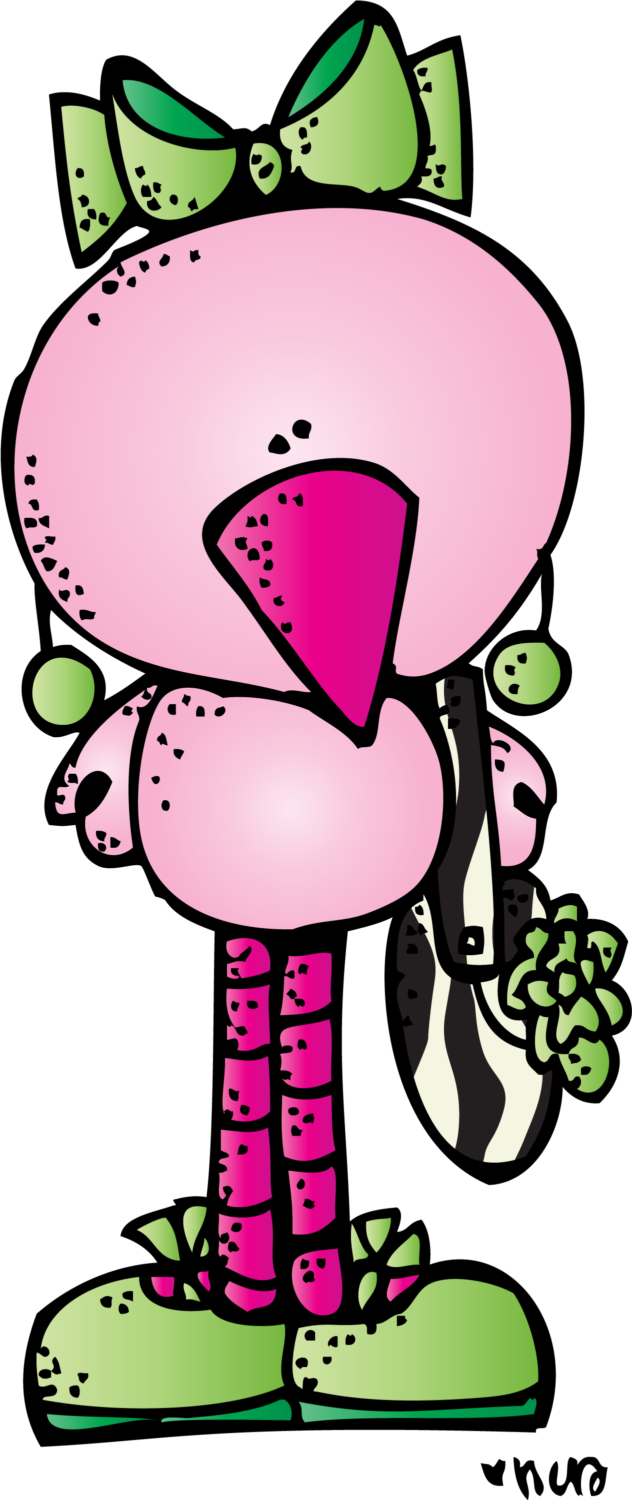 Ch B *✿* Melonheadz Funny Birds, Cute Birds, Flamingo - Melonheadz Flamingo (1324x3000), Png Download