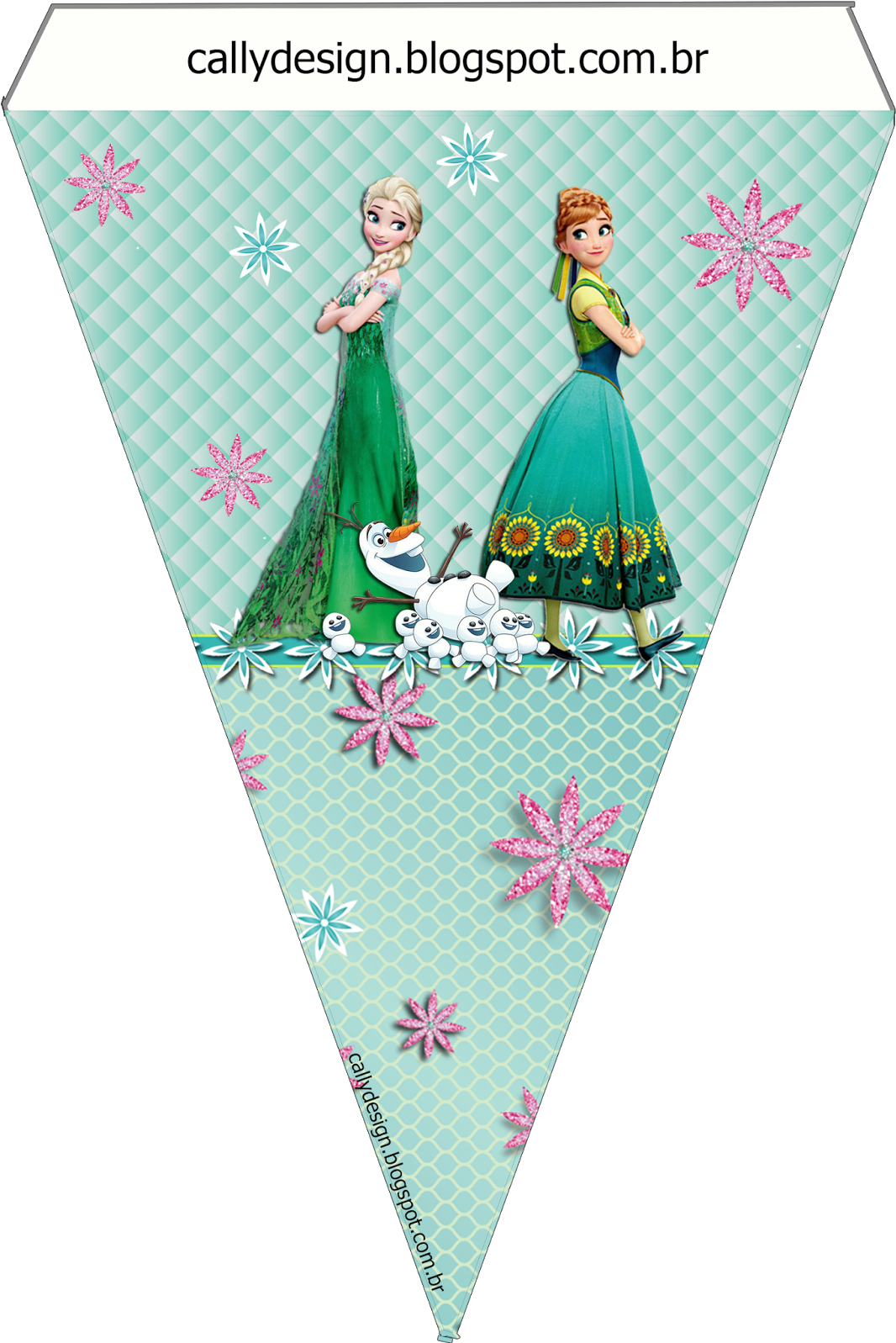 Cally's Design-kits Personalizados Gratuitos - Disney Frozen Fever Centerpieces Pack Of 2 - Green (1120x1600), Png Download