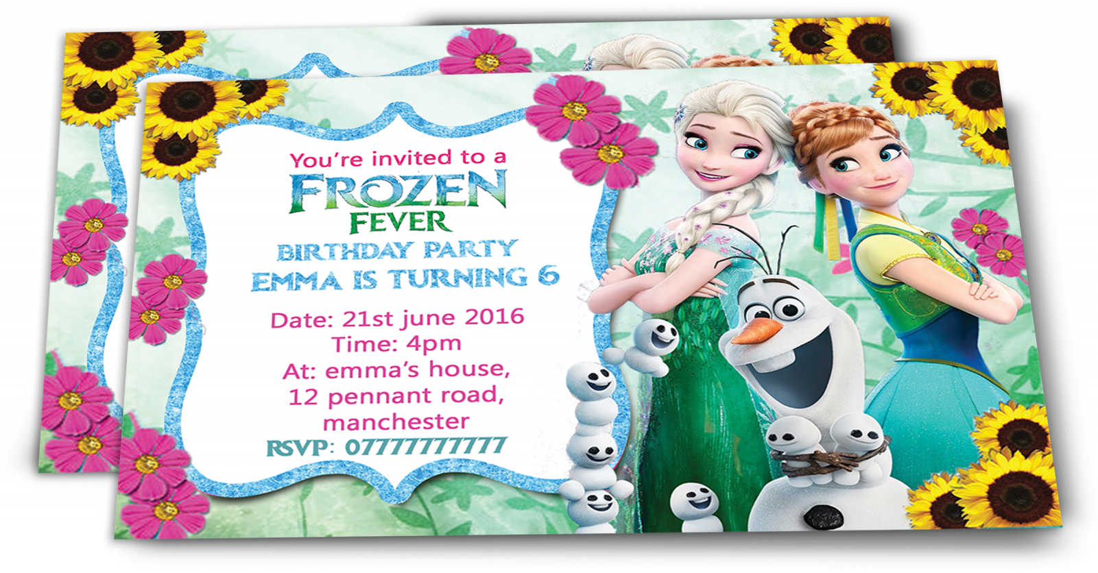 5 Disney Frozen Invitations (1600x1200), Png Download