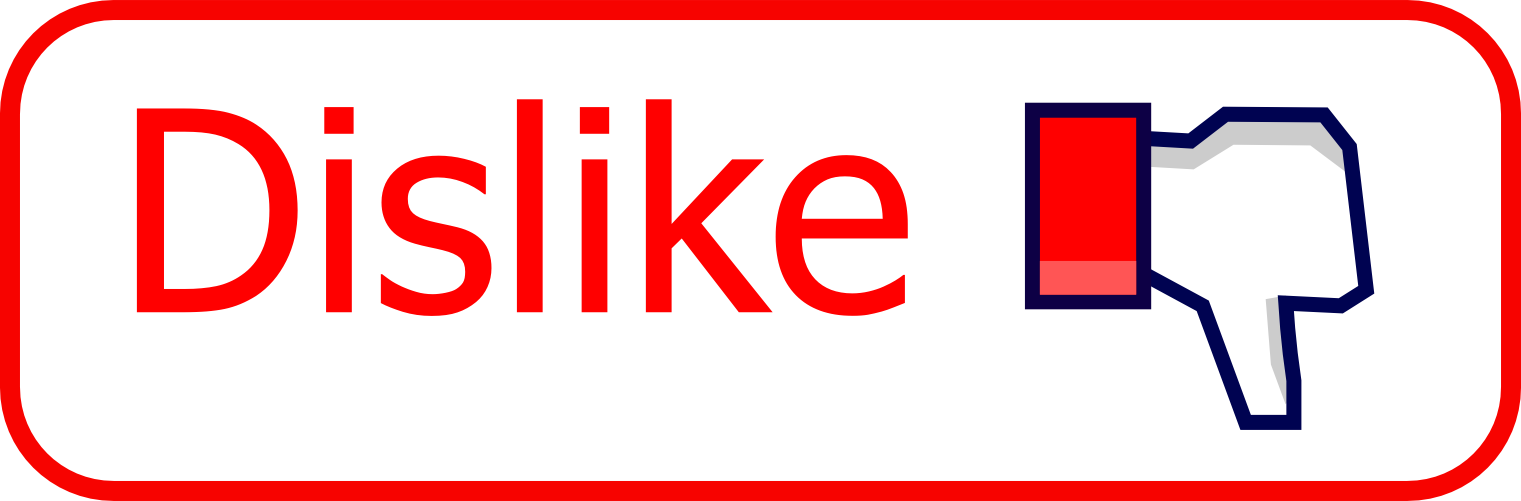 Youtube Dislike Png - Biker Chick Ornament (round) (1521x501), Png Download