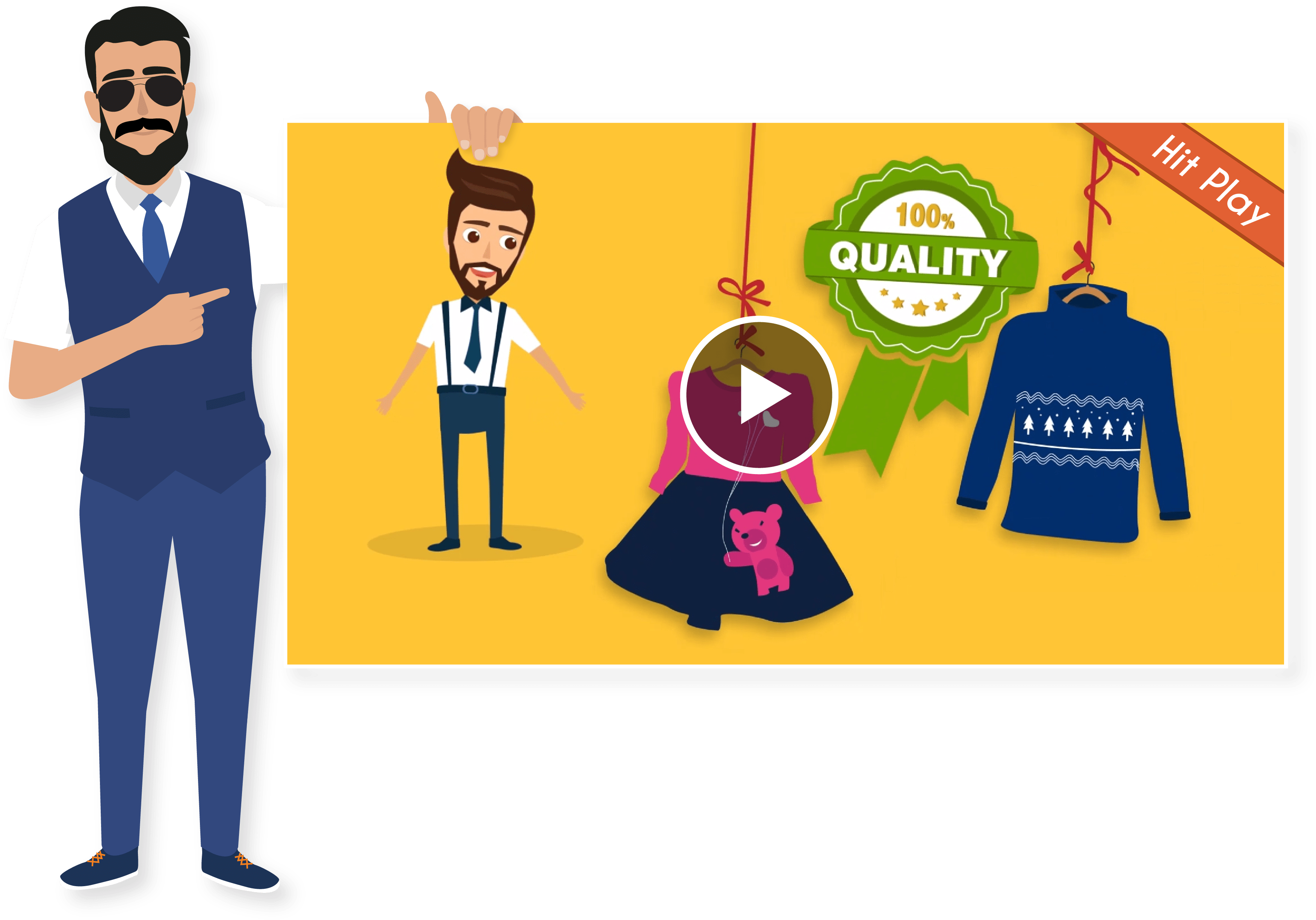 Animation Company - Explainer Video Clip Art (3542x2500), Png Download