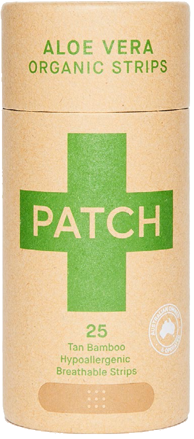 Patch Aloe Vera - Patch Activated Charcoal Strips 25s Tube (394x907), Png Download