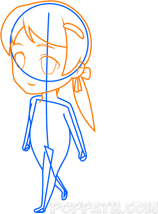 Drawn Bow Tie Girl Drawing - Drawing (724x724), Png Download