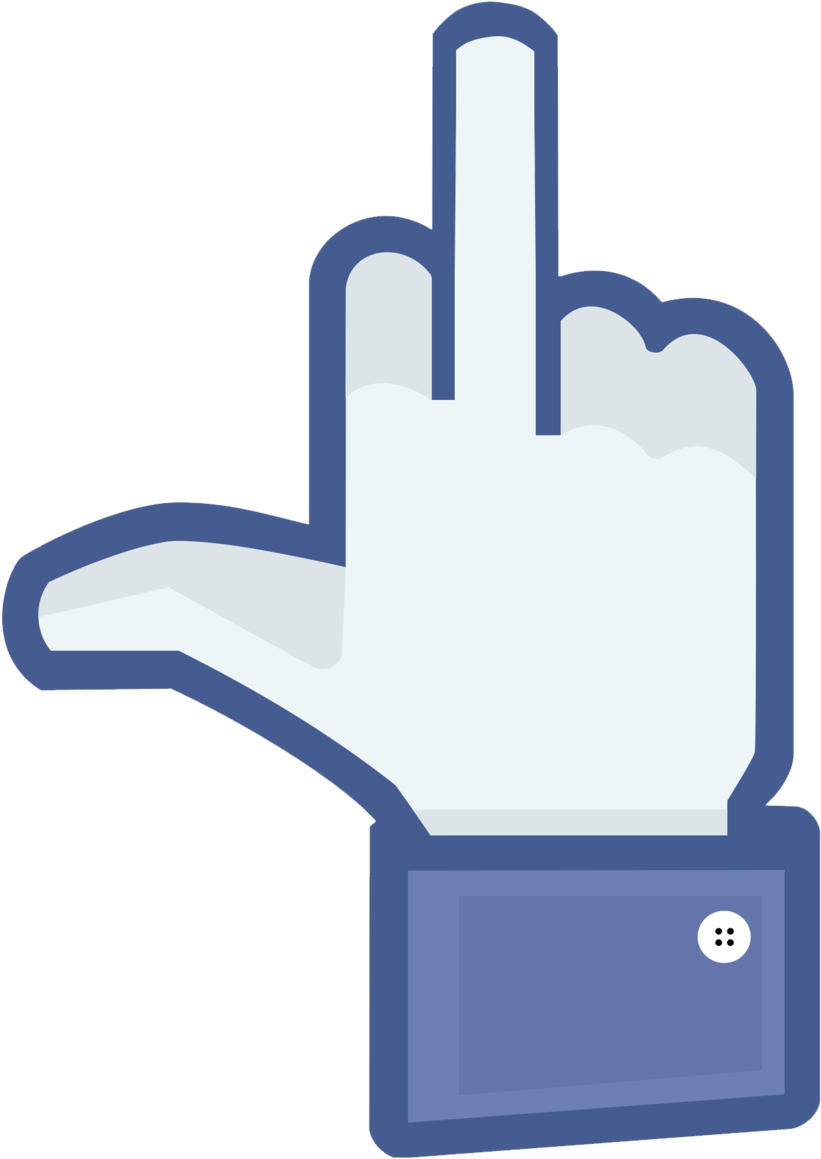 Facebook Piss Off Icon By Fearoftheblackwolf On - Fuck You Sign Facebook (801x997), Png Download