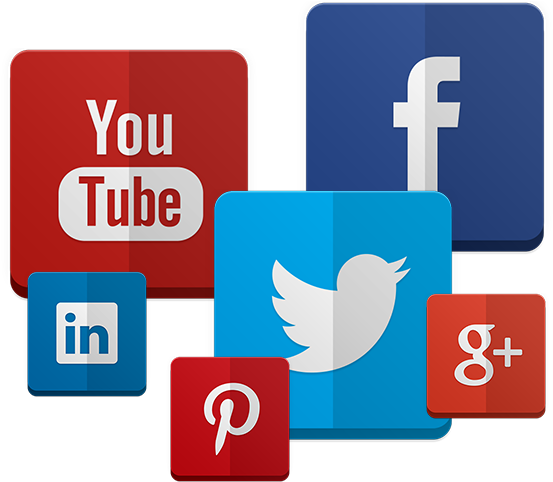 Social Media - Social Media Collage Png (570x500), Png Download
