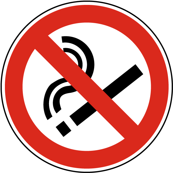 No Smoking Symbol Label - Sign And Symbols No Smoking (600x600), Png Download