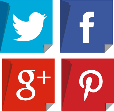 Social Media Sticker - Fb Twitter Linkedin Youtube (374x365), Png Download