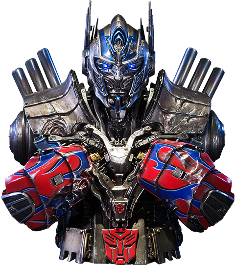 Optimus Prime Damaged Version Bust - Optimus Prime Transformers 5 Png (480x540), Png Download