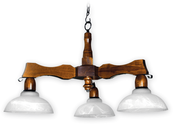 Araña Colgante De Madera Rustica Nogal Murano Bombe - Wood (800x800), Png Download