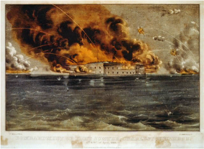 Luckily No One Was Killed In The Assault, But We Did - Battle Of Fort Sumter (400x386), Png Download
