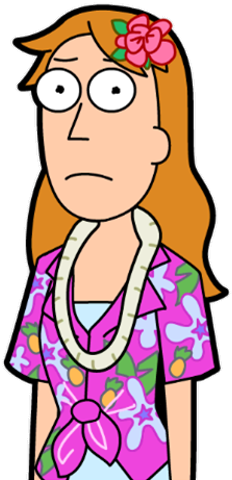 Hawaiian Summer - Rick And Morty Hawaiian Summer (372x488), Png Download