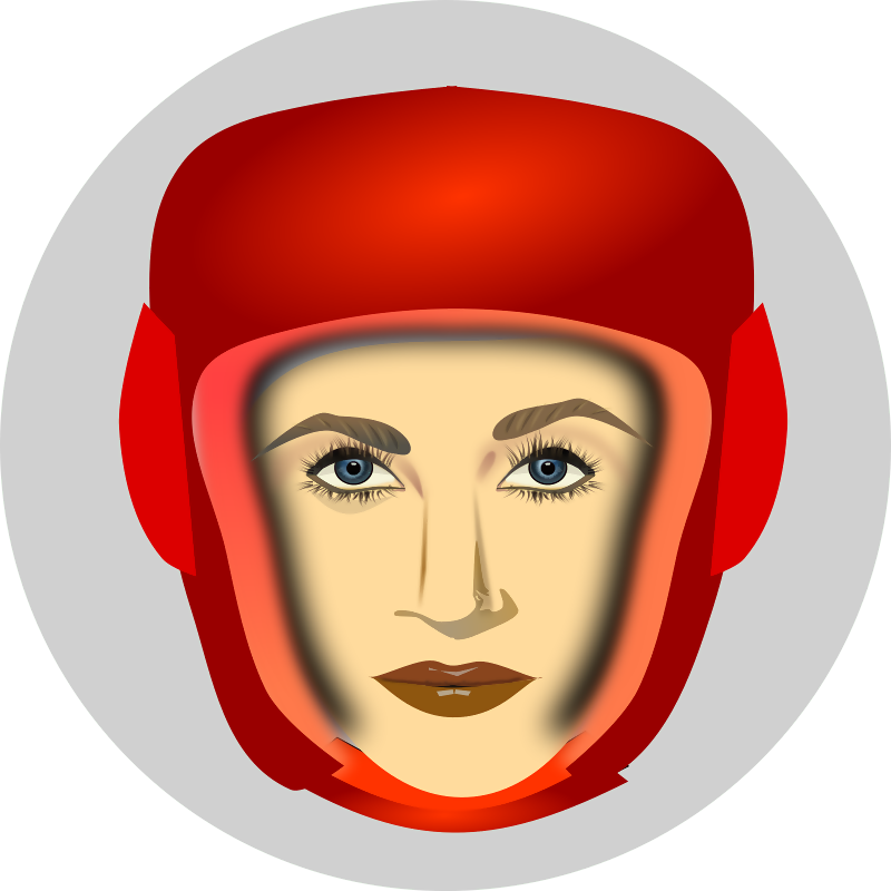Boxer - Girl In Boxing Helmet (800x800), Png Download