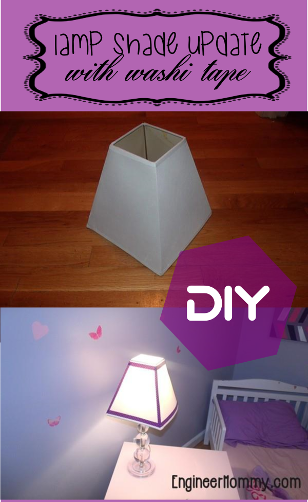 Add Washi Tape To Lamp Shade - Lampshade (600x977), Png Download