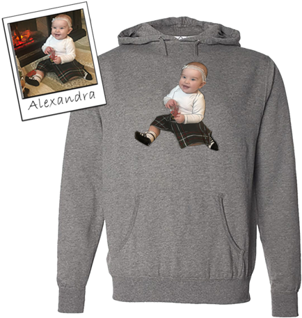 Custom Illustrated Baby Hoodie - Hoodie (500x500), Png Download