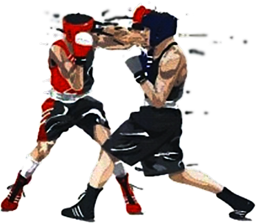 Boxers Colour - Boxing Logo Png (500x437), Png Download