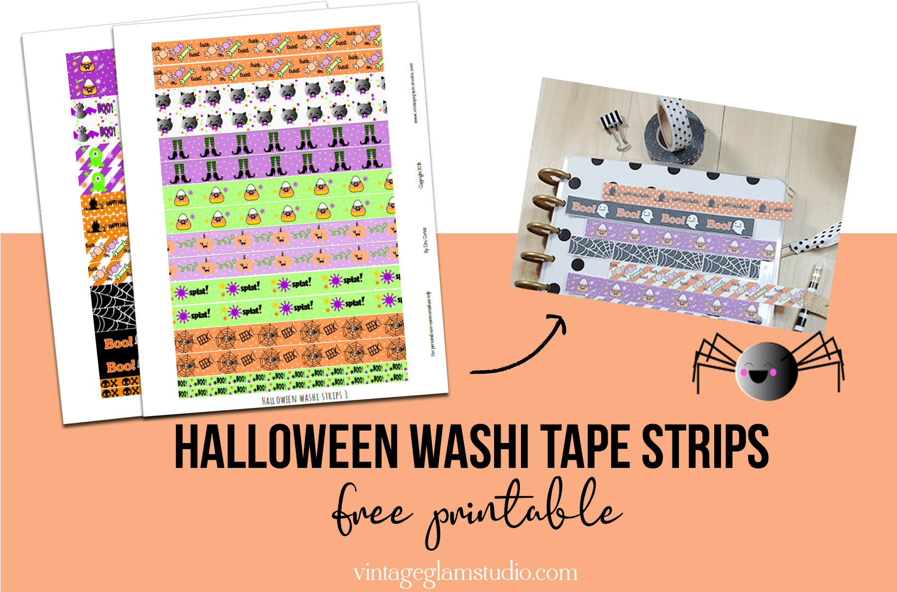 Today, I Am Releasing This Set Of Halloween Washi Tape - Gpstrackit (1800x1200), Png Download