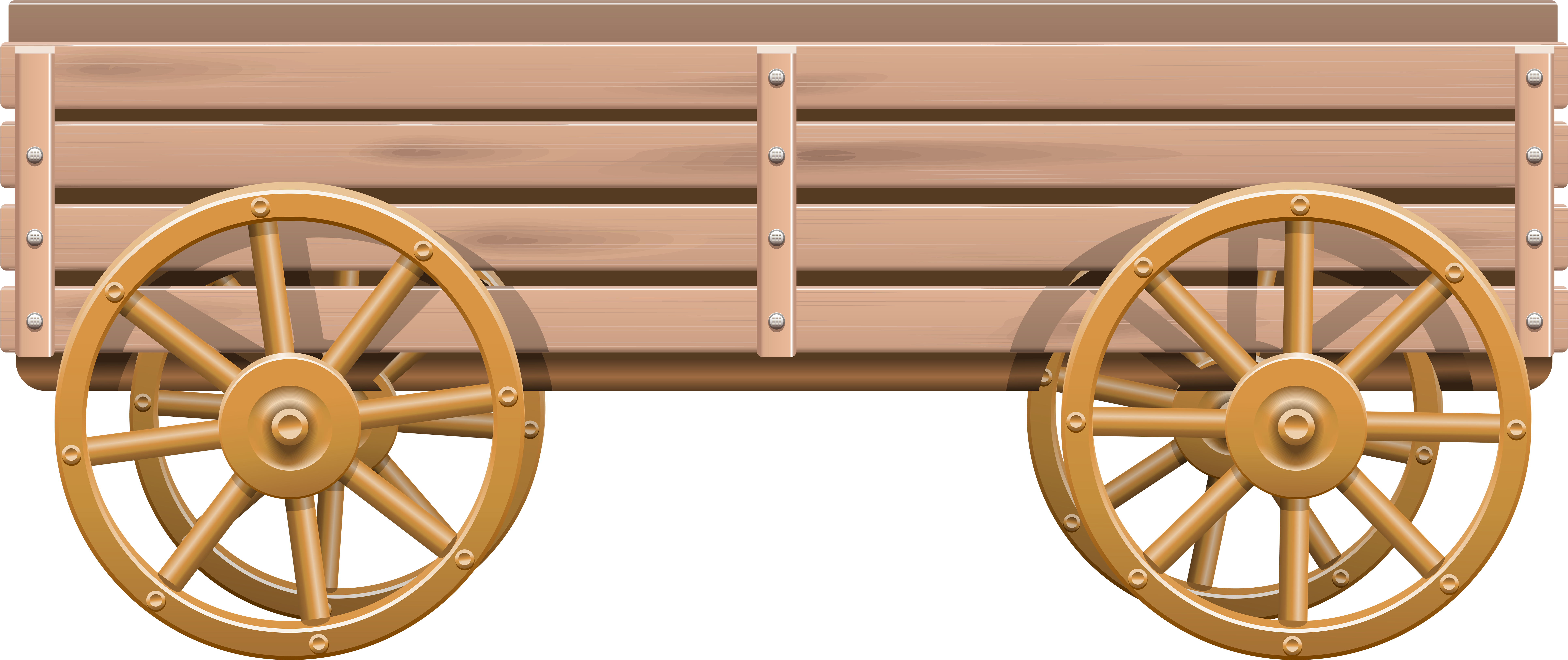 Wooden Cart Png Clip Art - Carreta De Madera Png (8000x3433), Png Download