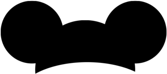 It's A Small, Small World - Mickey Ears Silhouette (600x300), Png Download