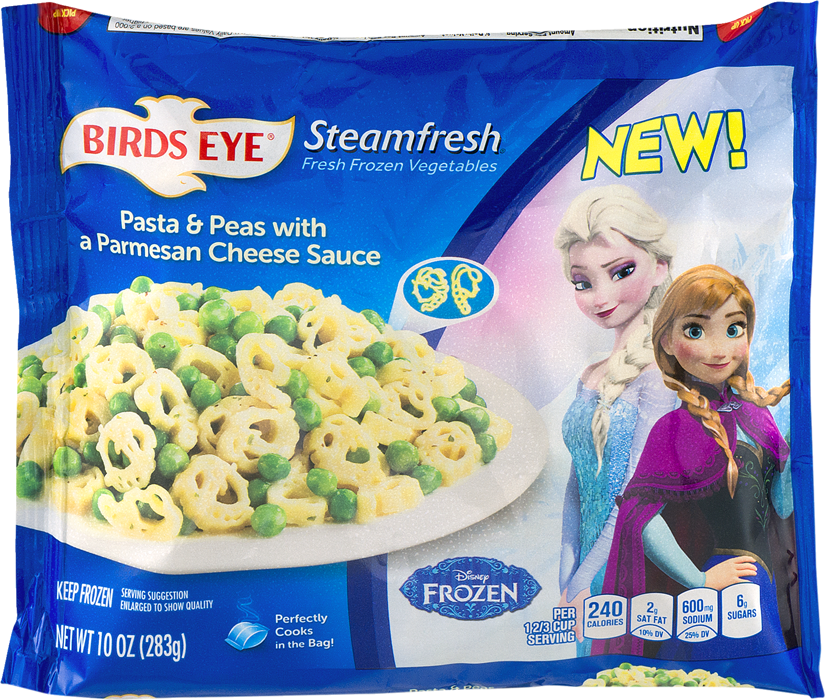 Birds Eye® Steamfresh® Disney Frozen Pasta & Peas With - Birds Eye Steamfresh Pasta & Broccoli (1800x1738), Png Download