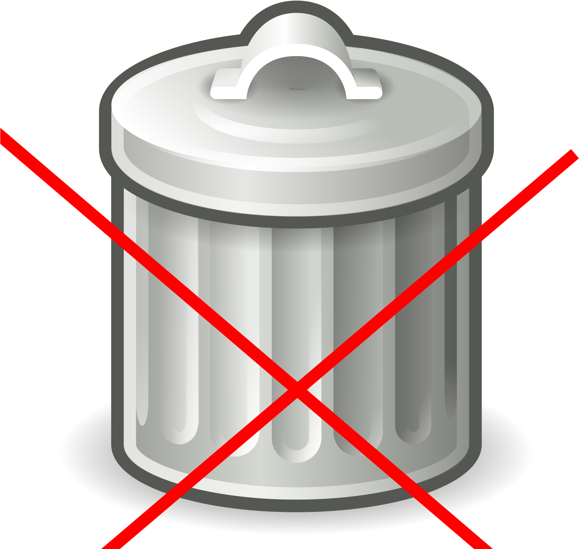 Open - Rubbish Bin Crossed Out (2000x2000), Png Download