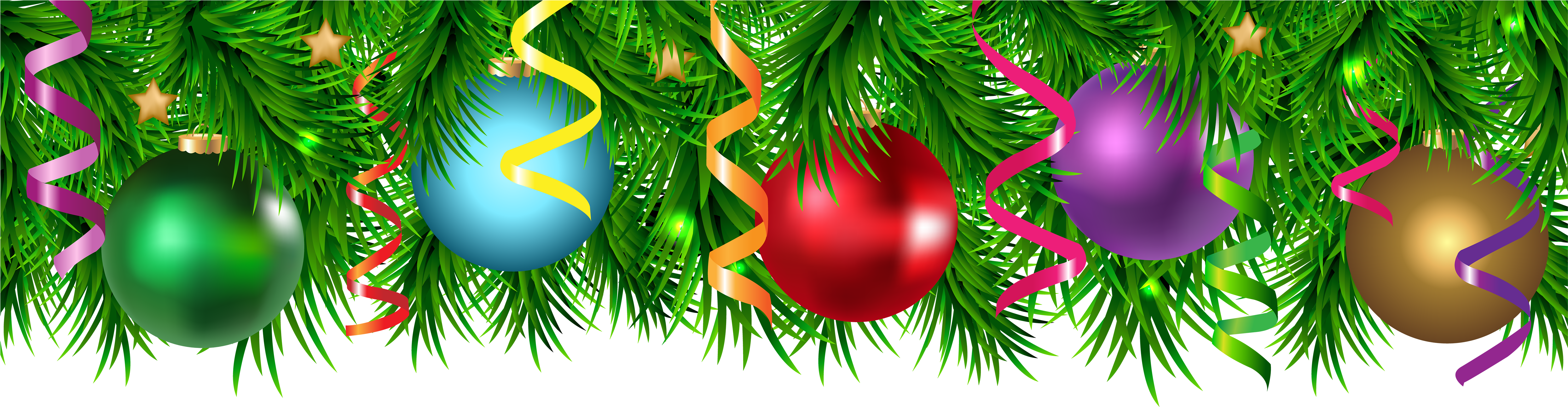 Xmas Border (6000x1632), Png Download