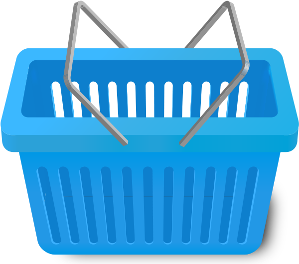 Shopping Cart Light Blue Vector Icon - Shopping Cart Light Blue (600x530), Png Download
