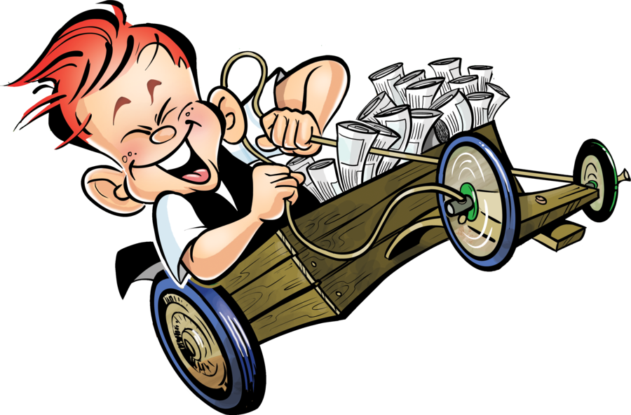 Billy Cart Clipart - Billy Cart Race Cartoon (900x592), Png Download