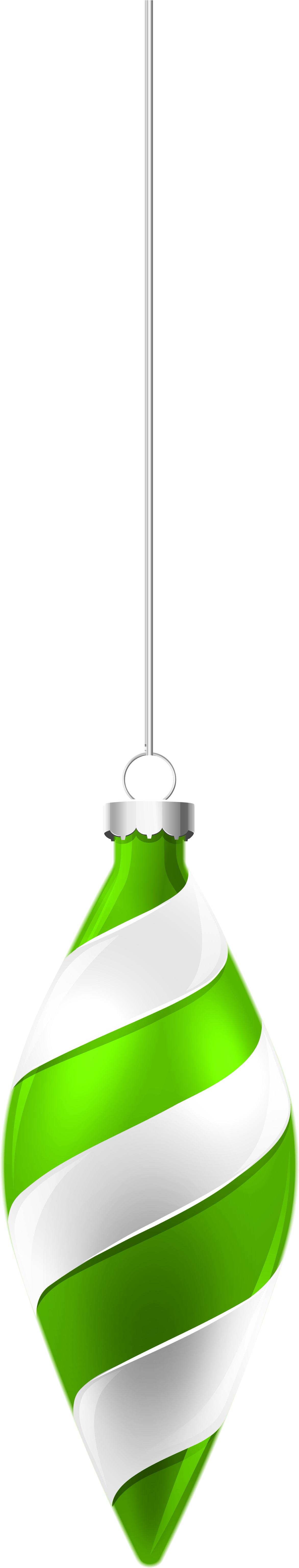 Transparent Christmas Ornaments Green (1521x6311), Png Download