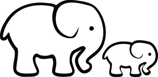 Elephant Clipart (600x293), Png Download