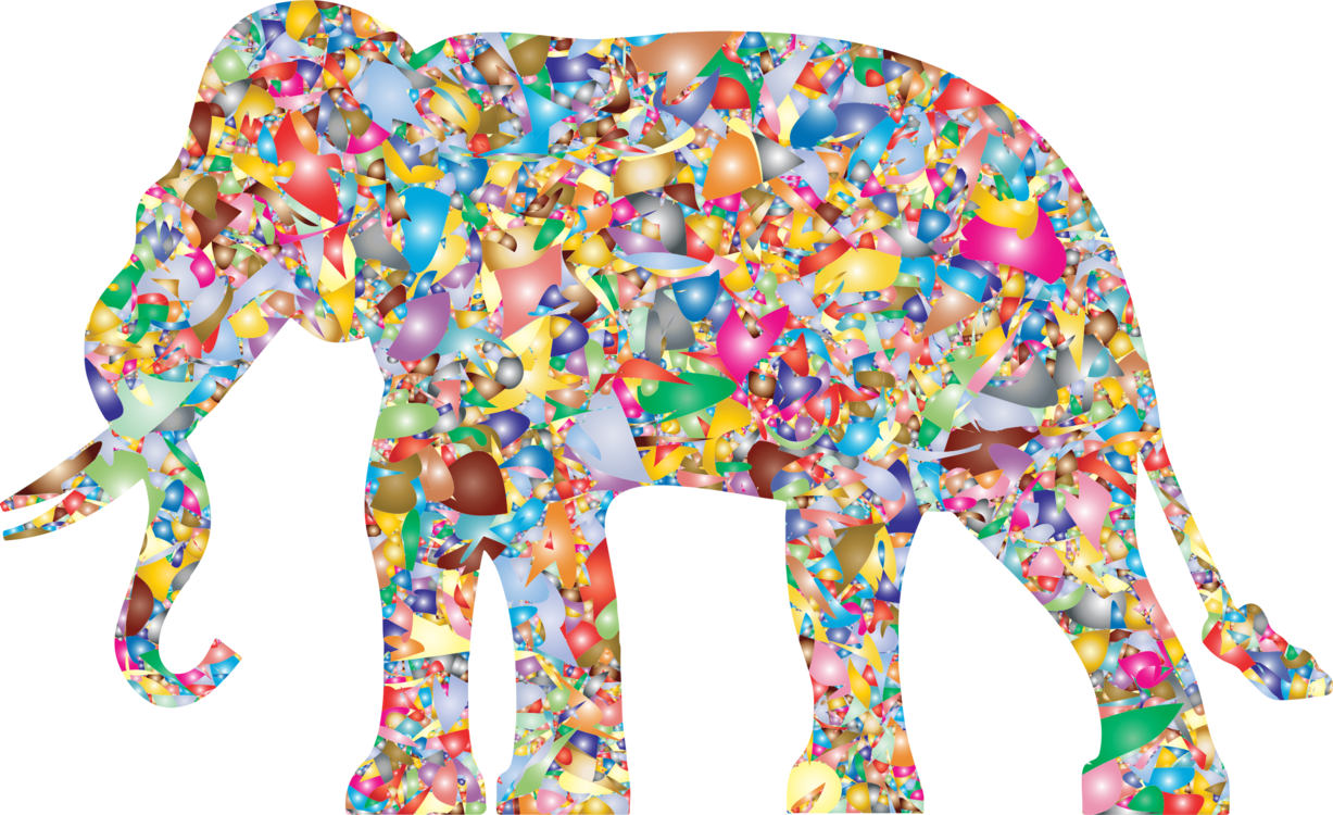 All Photo Png Clipart - Modern Art Elephant (1227x750), Png Download