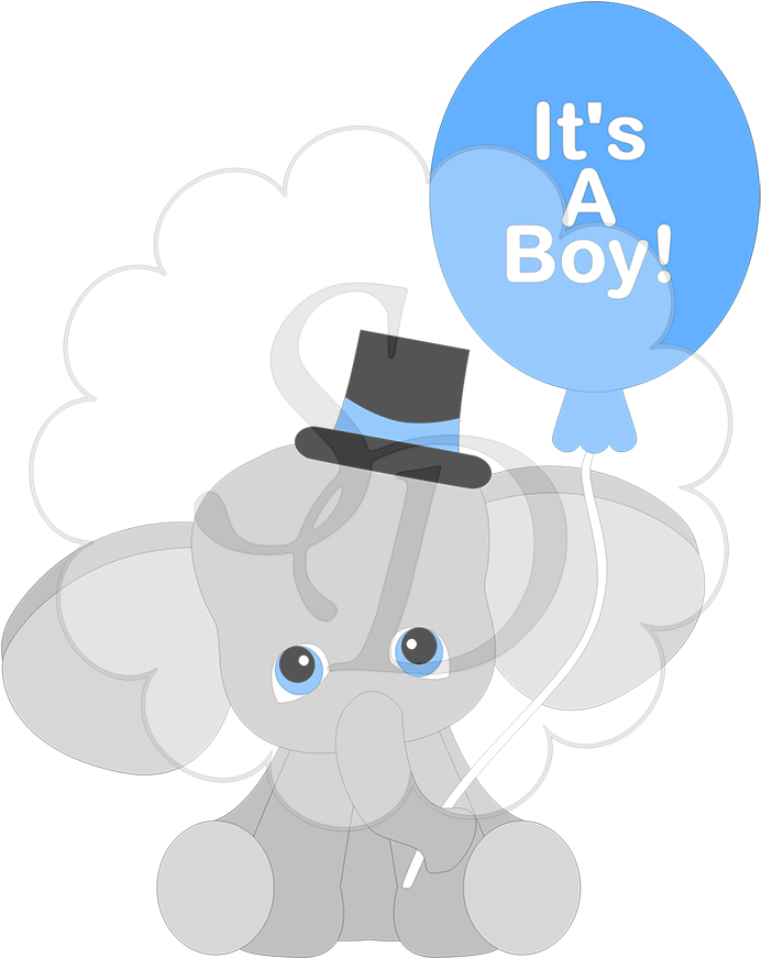 Its A Girl Clipart Elephant - Its A Boy Elephant (900x900), Png Download