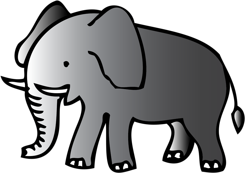 Transparent Elephant Clipart - Cafepress Personalized Elephant Baby Blanket (958x740), Png Download