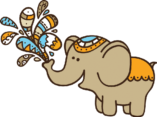 Png Royalty Free Library Cute Doodle The Arts Image - Cute Elephant Clipart (538x399), Png Download