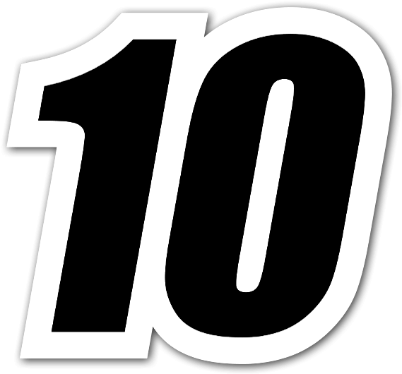 10 Sticker - Numero 10 Pegatina (600x563), Png Download