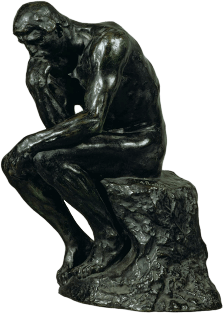 Rodin Francois Auguste Rene The Thinker (758x1022), Png Download
