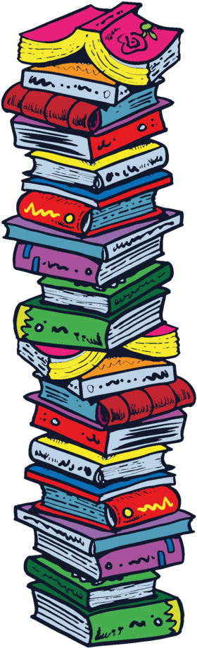 Book Stack 2 (1000x1000), Png Download