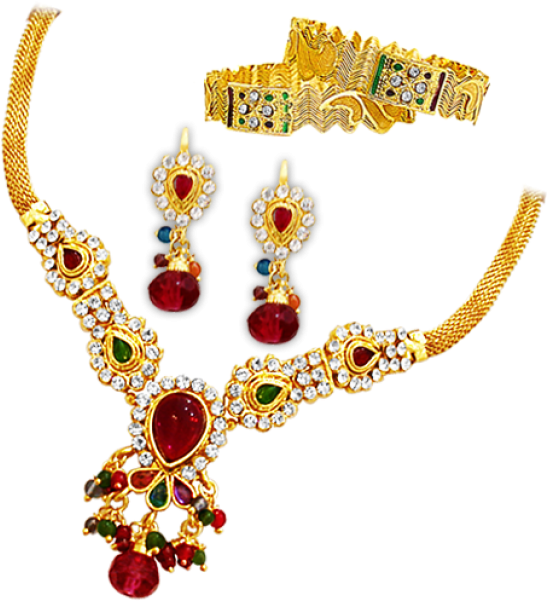 Jewellery - Indian Wedding Jewellery Png (452x496), Png Download