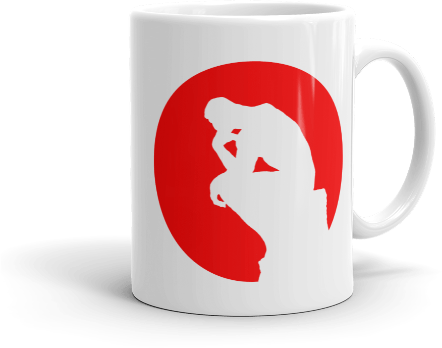 The Thinker Personalized Mug - Man Thinketh (1000x1000), Png Download