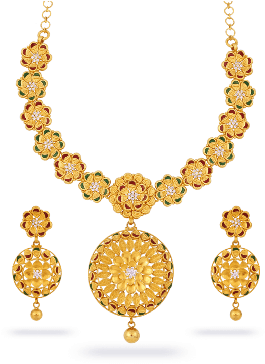 Free Png Jewel Set Png Images Transparent - Jos Alukkas Necklaces (851x746), Png Download