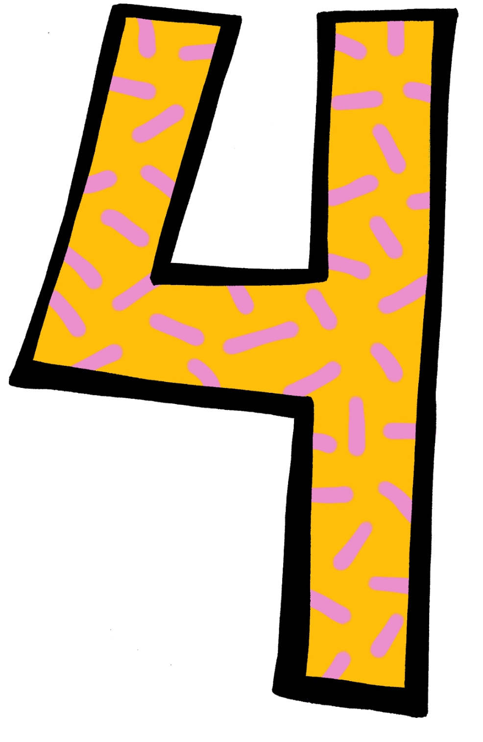 Download Number 4 Clipart - Number Four Clip Art PNG Image with No  Background - PNGkey.com