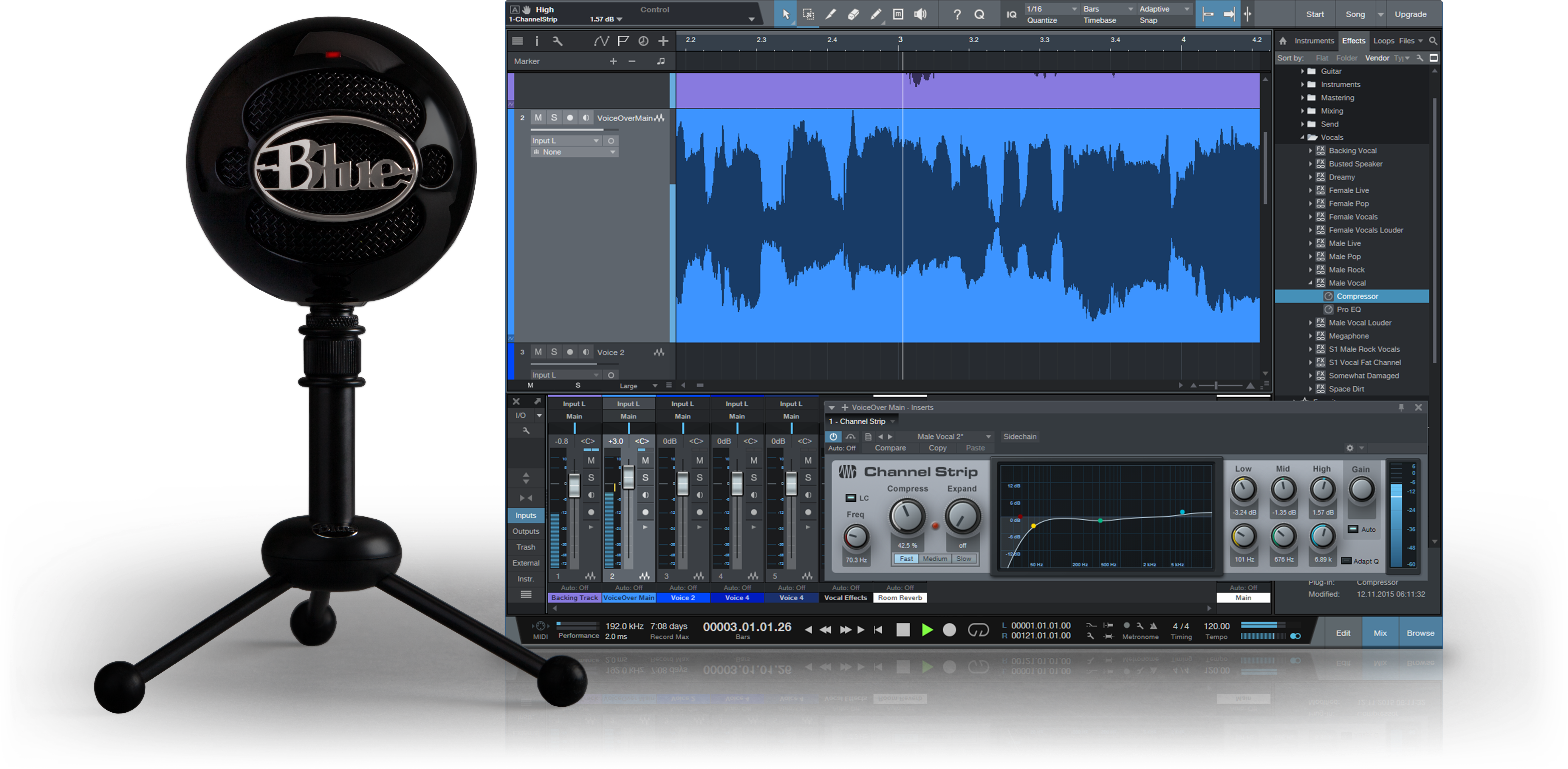 01 Blue Snowballstudio - Blue Microphones Snowball Studio (5337x3624), Png Download