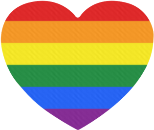 Gay Pride Rainbow Flag Stripes Heart-shaped Mousepad - Gay Pride Heart (500x500), Png Download