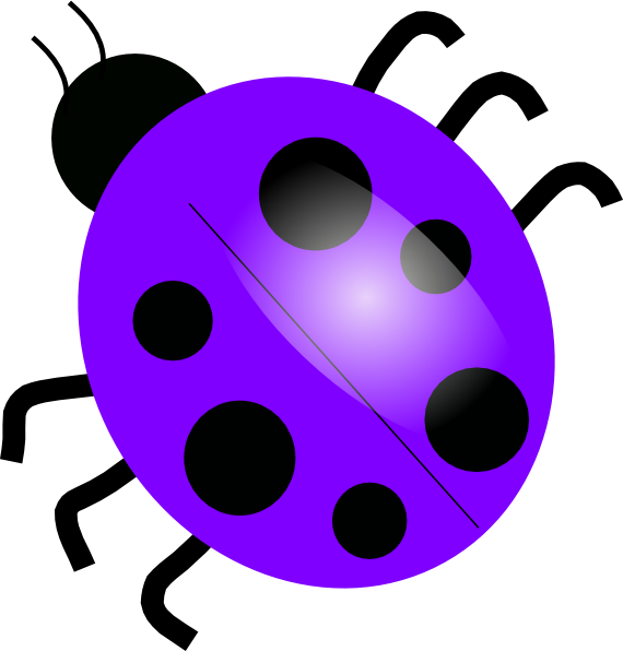 Lavender Ladybug Clip Art Clip Art Digital Clip Art - Ladybug Clip Art (570x596), Png Download